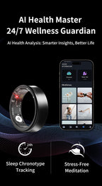 ELYSINE AI Smart Ring - Health & Sleep Tracker Apple Health Sync