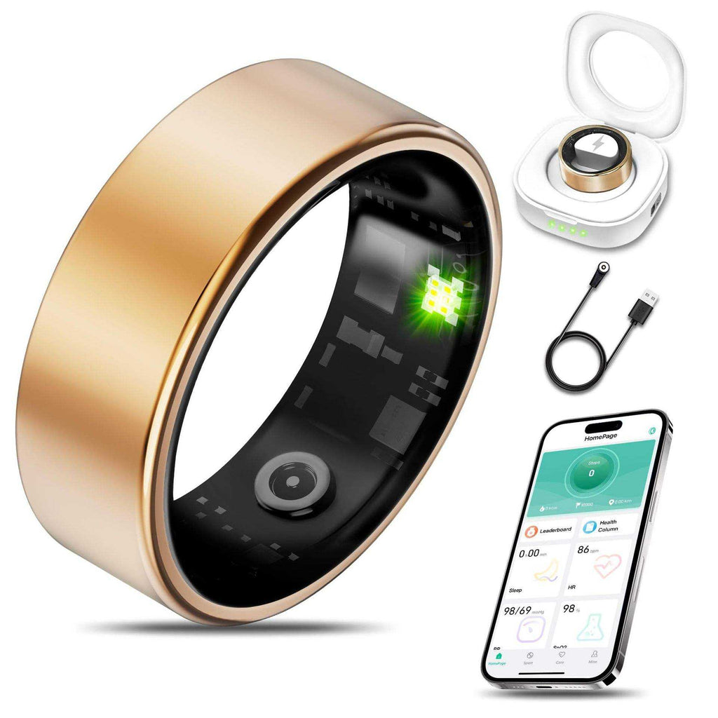 ELYSINE AI Smart Ring - Health & Sleep Tracker LED Display