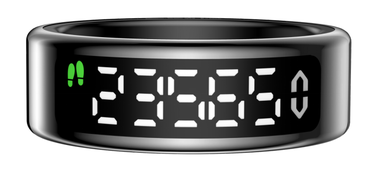 ELYSINE AI Smart Ring - Health & Sleep Tracker LED Display